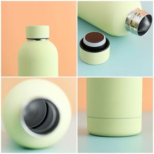 Rubberized Surface Double Walled Insulated 350/500Ml Water <b>Bottles</b> Sports Portable Kettle Large Capacity 304 Stainless Steel - Product Image 6
