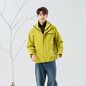 Chaqueta parka a prueba de viento para hombre, impermeable, con cuello alto, tres en uno, para trabajo y uso casual. - Product Image 3
