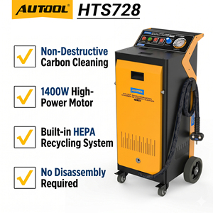 เครื่องทำความสะอาดคาร์บอนในเครื่องยนต์ AUTOOL HTS728 1400W แบบพ่นทรายวอลนัท สำหรับช่องรับอากาศและห้องเผาไหม้ HTS728 Walnut - Product Image 2