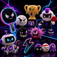 Mascotte en peluche personnalisée de tennis de table pour les articles promotionnels des équipes de club, en tissu recyclé, vente en gros, OEM, faible MOQ, délai de livraison rapide