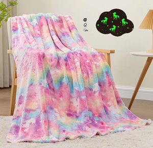 Coperta Multifunzionale Super Morbida Magica Fluorescente Ecologica Non Tossica, Coperta Luminosa con Unicorno <span class=keywords><strong>per</strong></span> Bambini Personalizzabile - Product Image 1