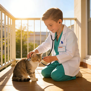 Ensemble de déguisement d'agent de la sécurité, tenue d'infirmière avec accessoires, costume de Noël pour garçons et filles - Product Image 4