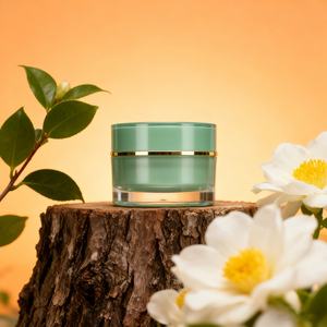 Pots de rangement de luxe pour produits de beauté 10g 15g 20g 30g 50g, pots cosmétiques vides en acrylique vert, contenants pour crème, soins de la peau, lotion, masque facial - Product Image 3