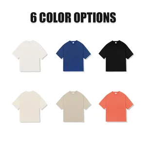 Oversized Crop Boxy Fit Tshirt Men's 100% Cotton Drop Shoulder Streetwear Luxury Quality Custom Logo Plain T Shirt For Men