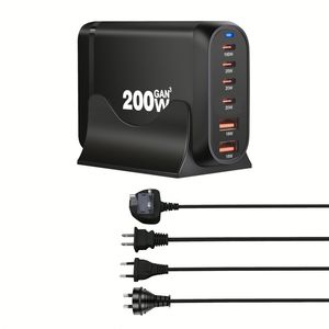 เครื่องชาร์จ Gan 100W ตั้งโต๊ะ USB หลายช่อง200W 20W 18W อะแดปเตอร์ชาร์จเร็ว PD Type C สำหรับแล็ปท็อปเราอียูอังกฤษปลั๊กชาร์จโทรศัพท์ - Product Image 2