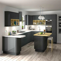 Armoire de cuisine de style contemporain mat de luxe pour villas et projets résidentiels