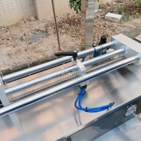 Machine de remplissage semi-personnalisée automatique pneumatique pour jus, liquides, huiles, crèmes, miel, pâte de tomate, shampoing et gel douche