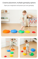 Oferta Especial NEEUU LY-2440 - Juego Educativo de 5 Piedras de Equilibrio Antideslizantes de Plástico, Colores Arcoíris/Pastel, Certificado de Seguridad para Niños Mayores de 2 Años