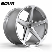 Rines EVOR Forjados Personalizados de Lujo, 5 Brazos, Aleación Plateada, Diseño Cóncavo Profundo, 5x114.3 5x120 5x130, 15 18 19 20 22 24 Pulgadas