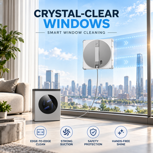 ECOVACS WINBOT W3 OMNI Limpiador de Ventanas Robótico Inteligente, Diseño Seguro sin Escobillas para Hogar, Oficina y Hotel - Product Image 1