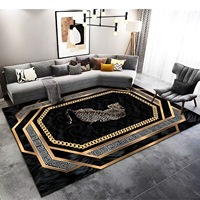 Tapis géométrique moderne pour la maison, tapis de chambre à coucher, tapis de chambre d'enfant, tapis en velours cristal imprimé pour le salon