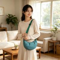 Sac à bandoulière demi-lune tendance pour femme, sacs croisés sous le bras style dumpling
