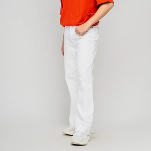 Nuevos Jeans de Invierno de Color Blanco Sólido, Asimétricos, de Pierna Ancha, Estilo Hip Hop, Lavados, para Mujer y Hombre - Product Image 3