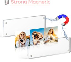 Fotoautomaten-Rahmen 2x6 Bilderrahmen, Transparenter Acrylrahmen, Magnetischer 2x6 Acryl-Bilderrahmen, Freistehende Desktop-Anzeige - Product Image 5