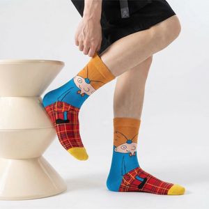 Chaussettes en coton de haute qualité à bas prix, chaussettes d'anime en gros, chaussettes amusantes à motifs de personnages de dessins animés pour hommes - Product Image 2
