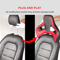 Appuie-tête de voiture sport Orifix de qualité supérieure, en cuir PU, mousse froide, structure légère, SSCUS, ajustement universel