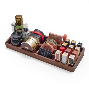 Wooden Cosmetic Organizer Tray <b>Makeup</b> Storage <b>Box</b> Desktop Vanity Holder For Lipstick And Beauty Products - Product Image 1