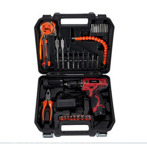 Uptop <b>Mini</b> <b>Electric</b> Drill 600W 50Nm Torque Variable Speed Brush Motor Battery Powered With 24 Accessories Plastic Case - Product Image 1