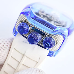 핫 세일 클래식 우수 디자이너 스타일 자동 기계식 시계 홀로우 아웃 발광 럭셔리 스포츠 고무 밴드 매력 - Product Image 4