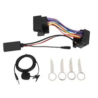 Adaptor Aux-in mobil kompatibel dengan Bluetooth, panggilan bebas genggam, adaptor AUX musik 5.0 kompatibel dengan Bluetooth untuk Ford Mondeo MK3 MK4
