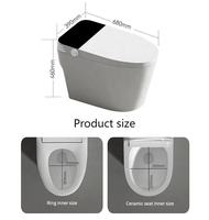 Toilette intelligente simple, bidet sanitaire, cuvette de toilette sans réservoir, WC électrique automatique intelligent pour salle de bain