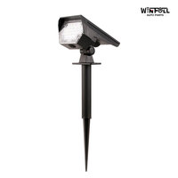 Lampes solaires LED blanches froides étanches IP67 pour extérieur avec Bluetooth, 3 modes d'éclairage, 2W, 400 lumens, jardin, cour, paysage, mur, route