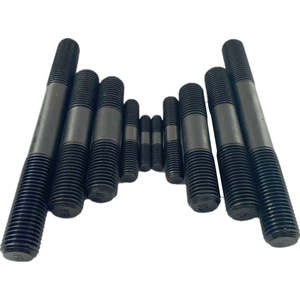 สตั๊ดเกลียวสองหัว M16 8 มม. 1.25  ระดับ 8, 10, 12 สีดำ DIN939 DIN835 - Product Image 3