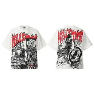 Hot Sale Hellstar T Shirt American Style Fashion Full Printing Series Short Sleeve T-Shirt Street Printed Hellstar T Shirt