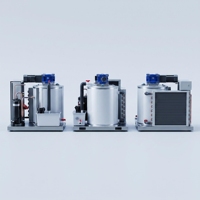Machine à glaçons industrielle en cubes avec compresseur Emerson, capacité de 100 kg, pour la transformation des produits de la pêche, le refroidissement et le stockage en chaîne du froid