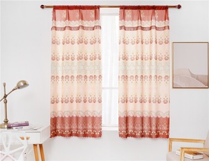 <span class=keywords><strong>Tenda</strong></span> di stampa della rosa rossa variopinta poco costosa all'ingrosso <span class=keywords><strong>con</strong></span> le tende floreali del balcone della camera da letto del poliestere della disposizione del pizzo - Product Image 4