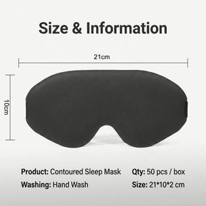 Custom Logo Screen Printed 3D Contoured Cup Sleep <b>Mask</b> for Men Women with Lash Extensions <b>Eye</b> Covers - Product Image 2