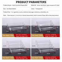 Présentoir en acrylique transparent personnalisé pour boissons, gâteaux, desserts, beignets et aliments – Support à étages trapézoïdaux multicouches en cristal – Vente en gros
