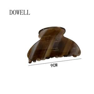 مشبك سمك القرش الفرنسي البسيط من DOWELL ، نسيج أسيتات للنساء ، إكسسوارات شعر متوسطة الحجم - Product Image 2