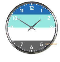 Horloges murales rondes arc-en-ciel Demiromantic, horloge silencieuse classique sans tic-tac, fonctionnant sur piles, pour le bureau, la maison, le salon