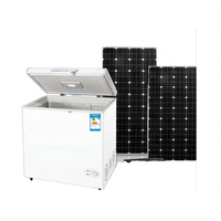 Réfrigérateur horizontal commercial Réfrigérateur à porte unique ouvert sur le dessus Congélateur coffre profond solaire