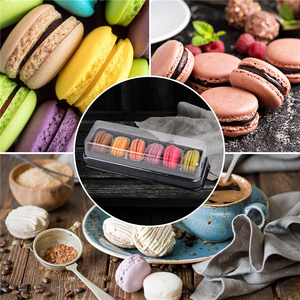 Cajas de macarrones, 6 uds., caja de embalaje de regalo, pastel, Chocolate, trufas, pastel, postres, <span class=keywords><strong>Mini</strong></span> Cupcakes, bandeja de galletas con tapas transparentes - Product Image 4
