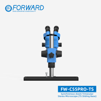 FORWARD FW-C55Pro-TS nouveau Microscope trinoculaire à caméra 4K à grande base coulissante à 7 vitesses pour Machine de réparation BGA à souder