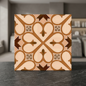 Carreaux de sol en céramique émaillée effet marbre Creta Beige 40x40cm, finition brillante, qualité supérieure - Product Image 3