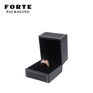 Boîte <span class=keywords><strong>à</strong></span> <span class=keywords><strong>bijoux</strong></span> en cuir noir, luxe, personnalisée, différentes tailles, <span class=keywords><strong>pour</strong></span> hommes, accessoire, emballage <span class=keywords><strong>pour</strong></span> bagues - Product Image 3