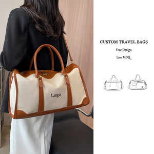 Custom Premium <strong>Carry</strong> <strong>on</strong> Weekend <strong>Bags</strong> Large Capacity Cross Body Canvas Travel Duffel <strong>Bag</strong> With Leather Straps &amp; Zipper for Outdoor - Product Image 1