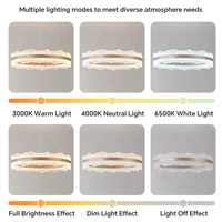 Lustre LED de luxe en forme de double anneau, style boucle d'oreille, grand luminaire suspendu pour cuisine et usage commercial