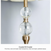 Lampe de table en cristal nordique à intensité variable, lampe de chevet moderne simple et chaleureuse pour la décoration de la chambre à coucher
