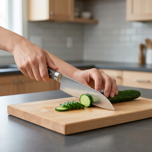 Cuchillo de Chef Profesional con Hoja Dentada Seki Japan de 9.45 Pulgadas (24 cm) con Mango de Plástico - Product Image 2