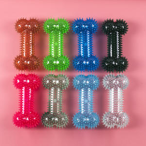 Di vendita calda Non tossico TPR durevole Pet Squeaky anello da masticare morbido pugnale denti pulizia cane masticare giocattolo - Product Image 2