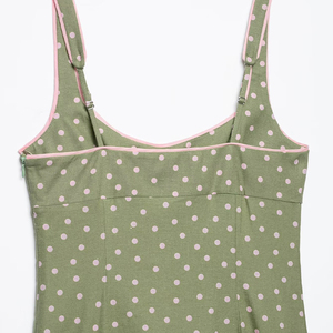 ZATRHMBM <span class=keywords><strong>Vestido</strong></span> <span class=keywords><strong>Midi</strong></span> Elegante Retro con <span class=keywords><strong>Tirantes</strong></span> y Estampado de Puntos, Nueva Moda de Verano 2026 para Mujer - Product Image 5