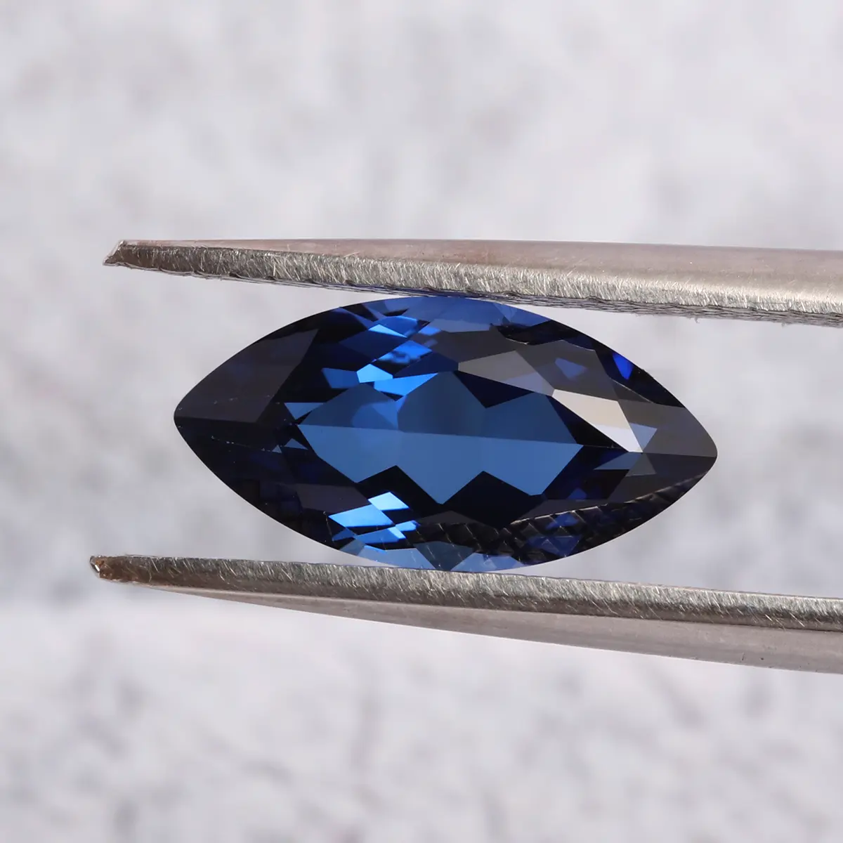 Lab Grown Sapphire Marquise Shape Cut Hydrothermal Sapphire Blue Color Loose Gemstone With Certificate