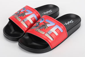 Zapatillas deslizantes con logotipo personalizado para mujer, calzado con logotipo personalizado en relieve, Pu, personalizadas - Product Image 5