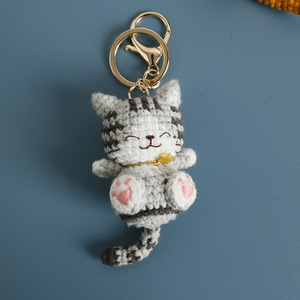 <span class=keywords><strong>Portachiavi</strong></span> Lucky Bell Star Kitten Cat all'uncinetto, ciondoli fatti <span class=keywords><strong>a</strong></span> mano, giocattoli lavorati <span class=keywords><strong>a</strong></span> <span class=keywords><strong>maglia</strong></span>, bambole all'uncinetto, animali Amigurumi, gatti, <span class=keywords><strong>portachiavi</strong></span> <span class=keywords><strong>a</strong></span> forma di gatto - Product Image 5
