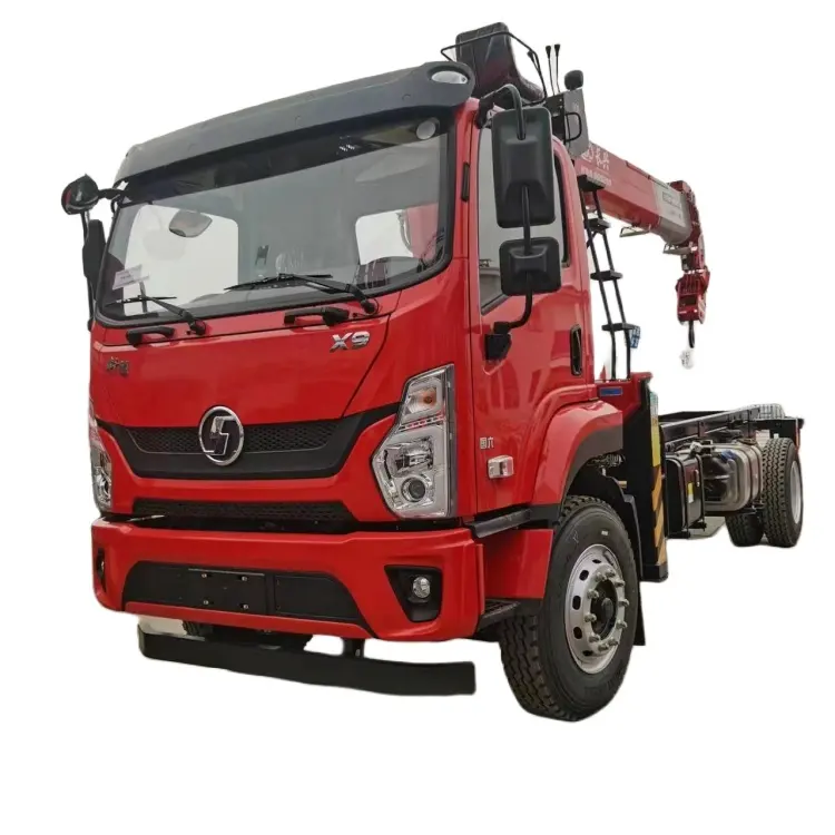 SHACMAN gru montata su camion da 8 tonnellate usata gru di marca famosa cinese