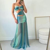 Robe sexy pour femmes, sans manches, pour club et soirée, robe d'été sans bretelles, à découpes